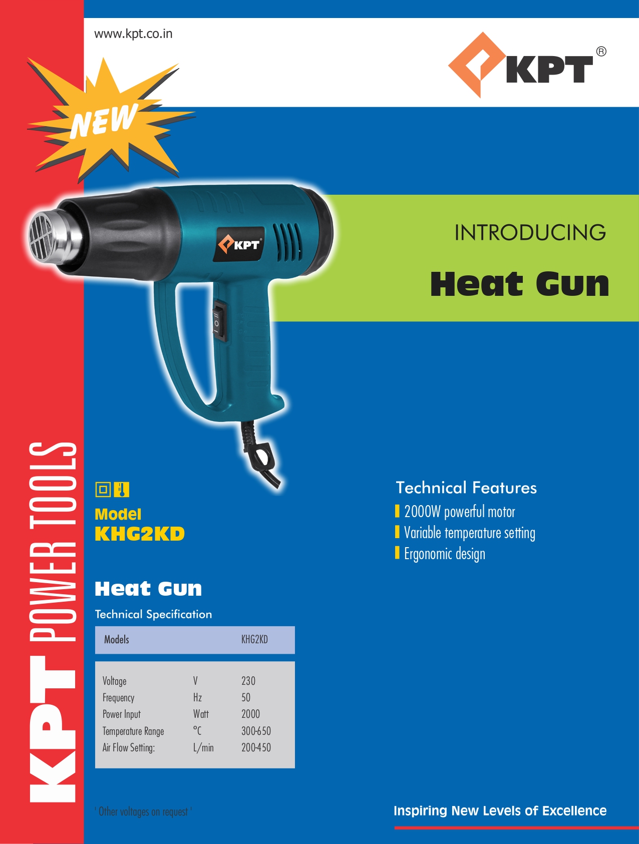 KPT KHG2KD Heat Gun 2000W